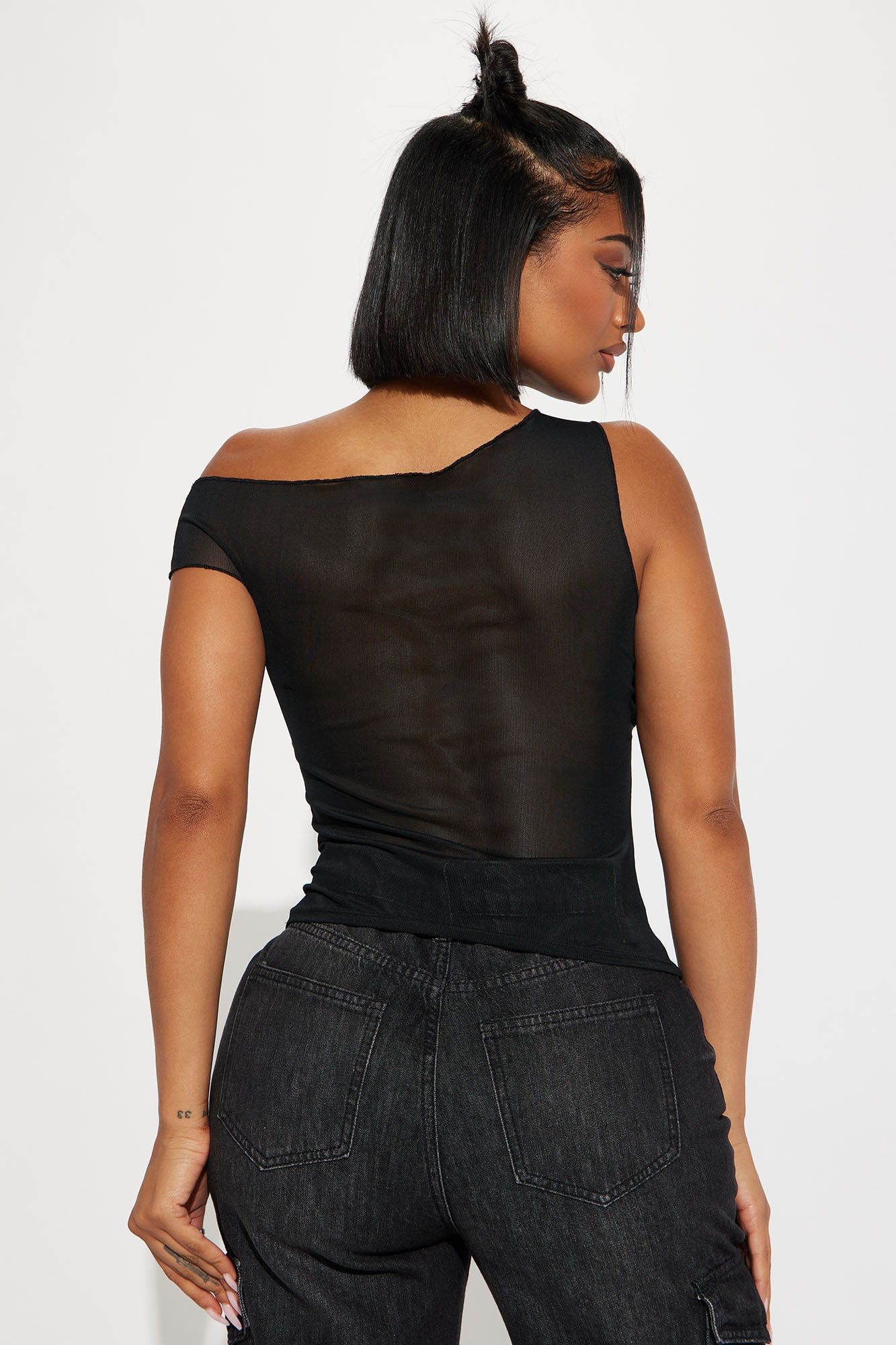 Made You Look Mesh Top - Black sold by Fashion Nova product image thumbnail 3