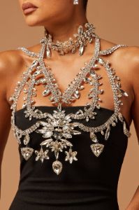 Melanie Embellished Dress Set - Black sold by Fashion Nova