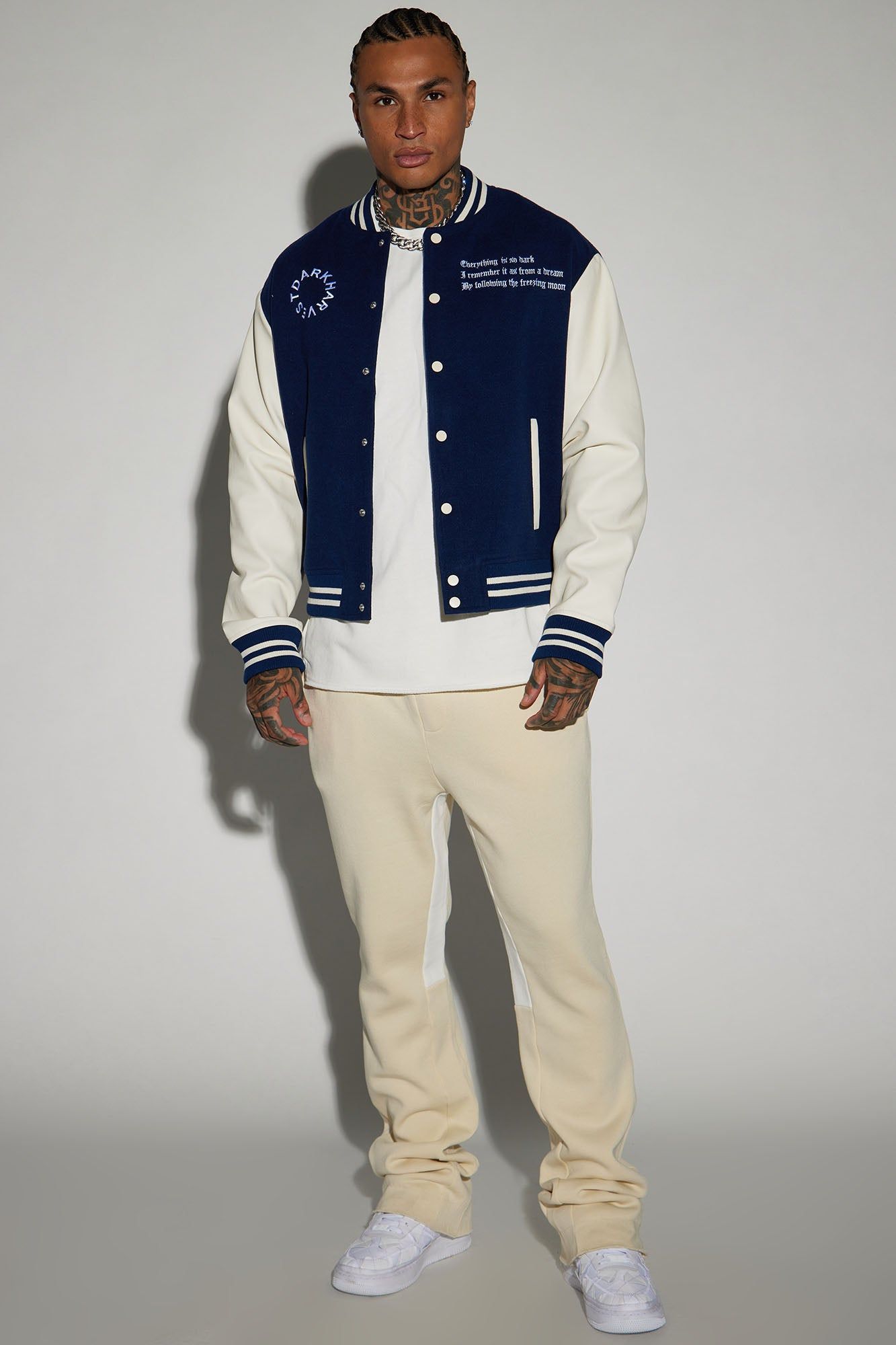 Dark Harvest Varsity Jacket - Navy sold by Fashion Nova product image thumbnail 2