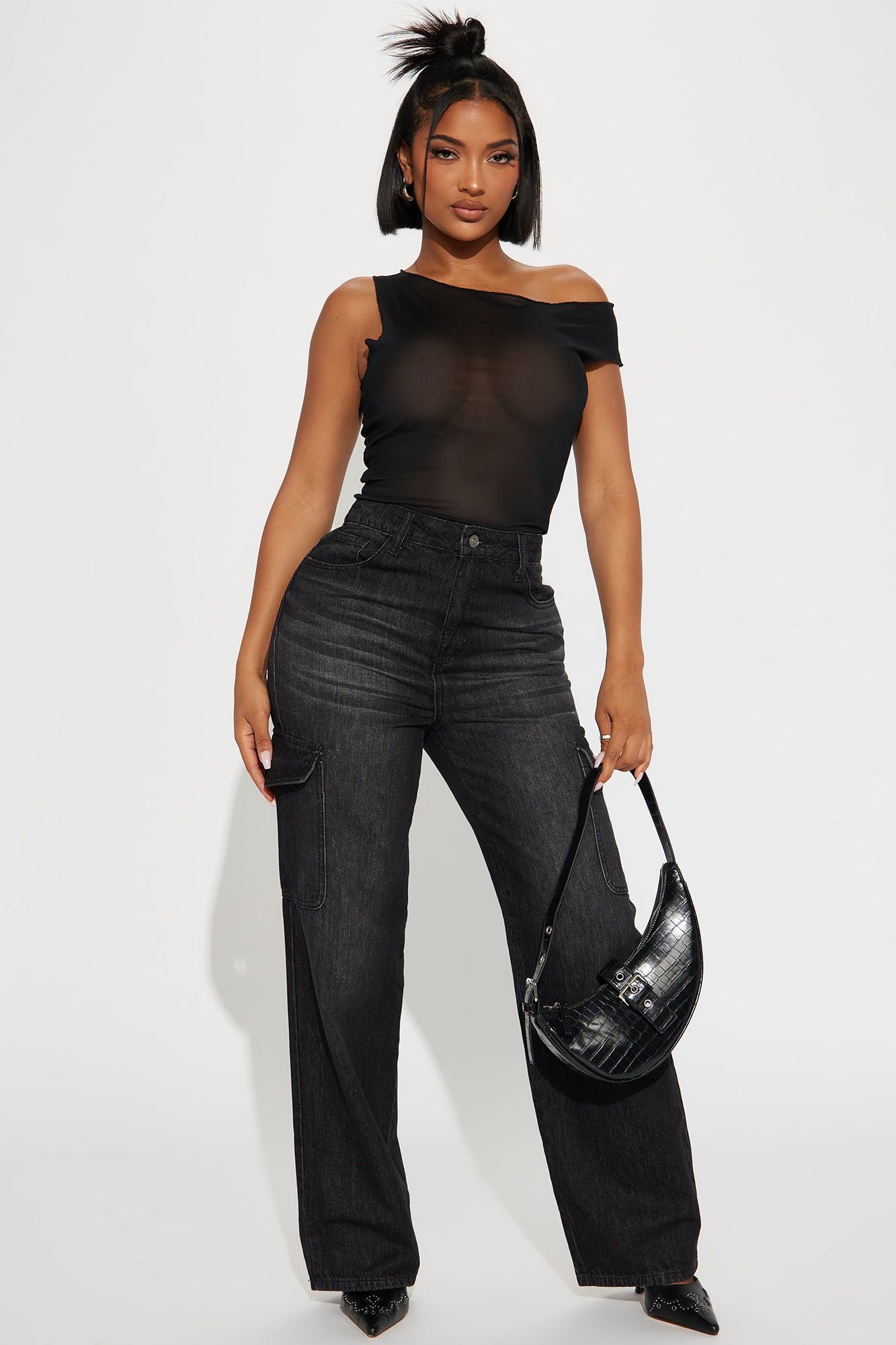 Made You Look Mesh Top - Black sold by Fashion Nova product image thumbnail 2