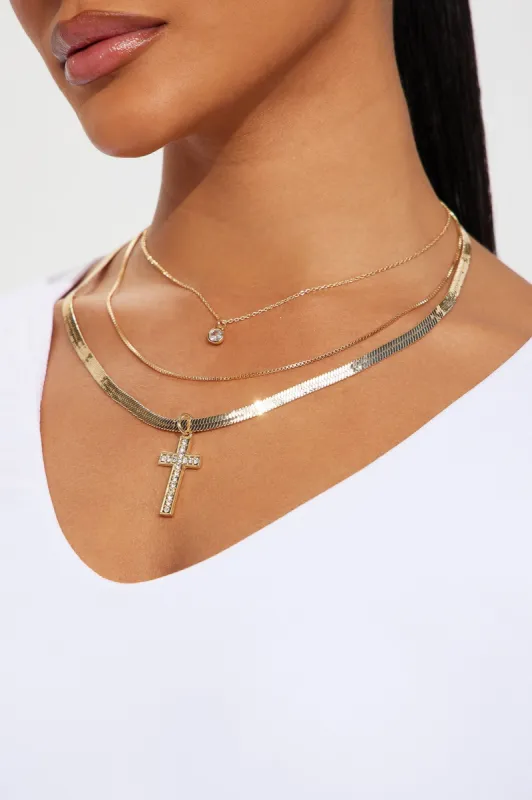 Angle From Up Above Necklace - Gold sold by Fashion Nova