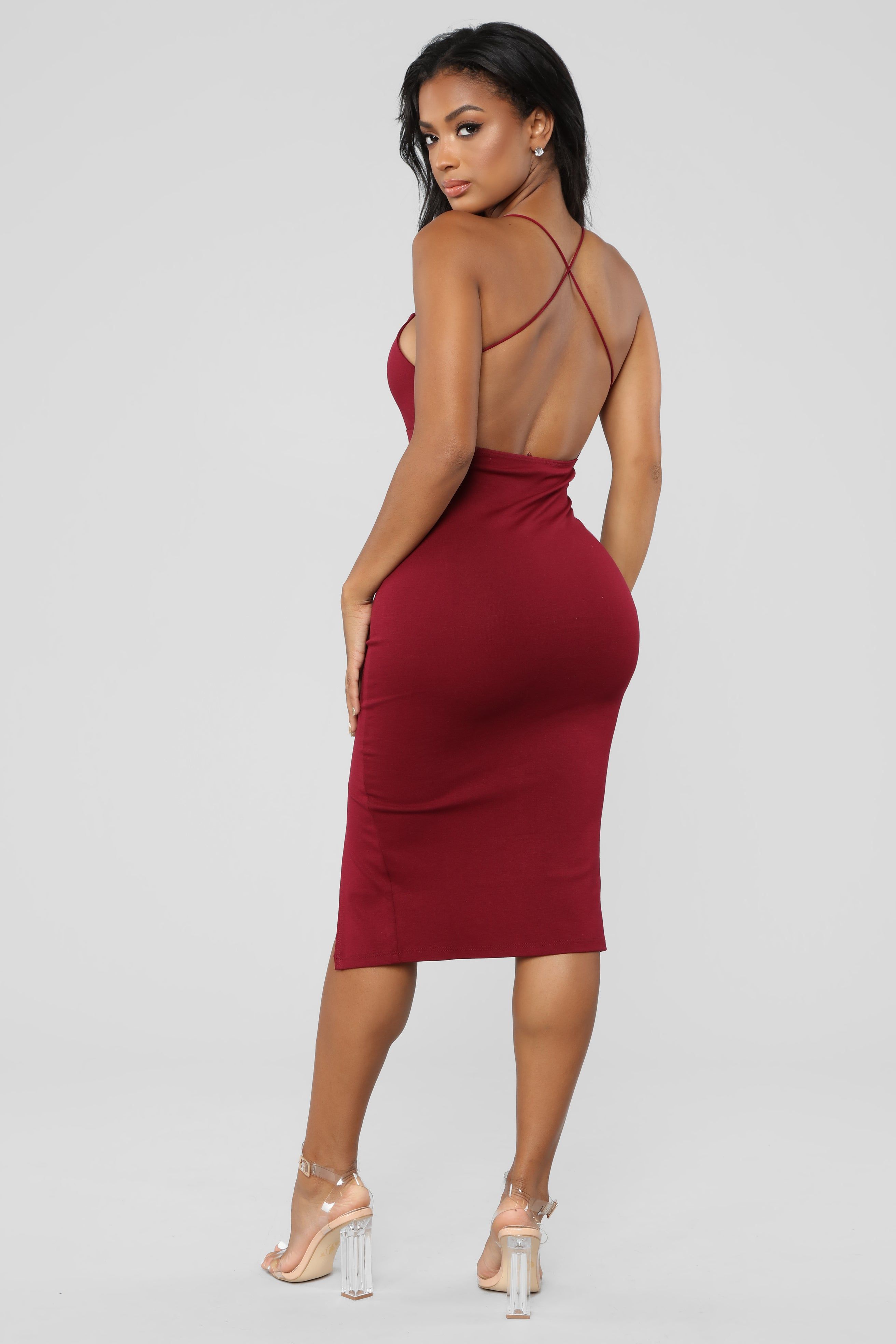 Jonelle Midi Dress - Burgundy sold by Fashion Nova product image thumbnail 5