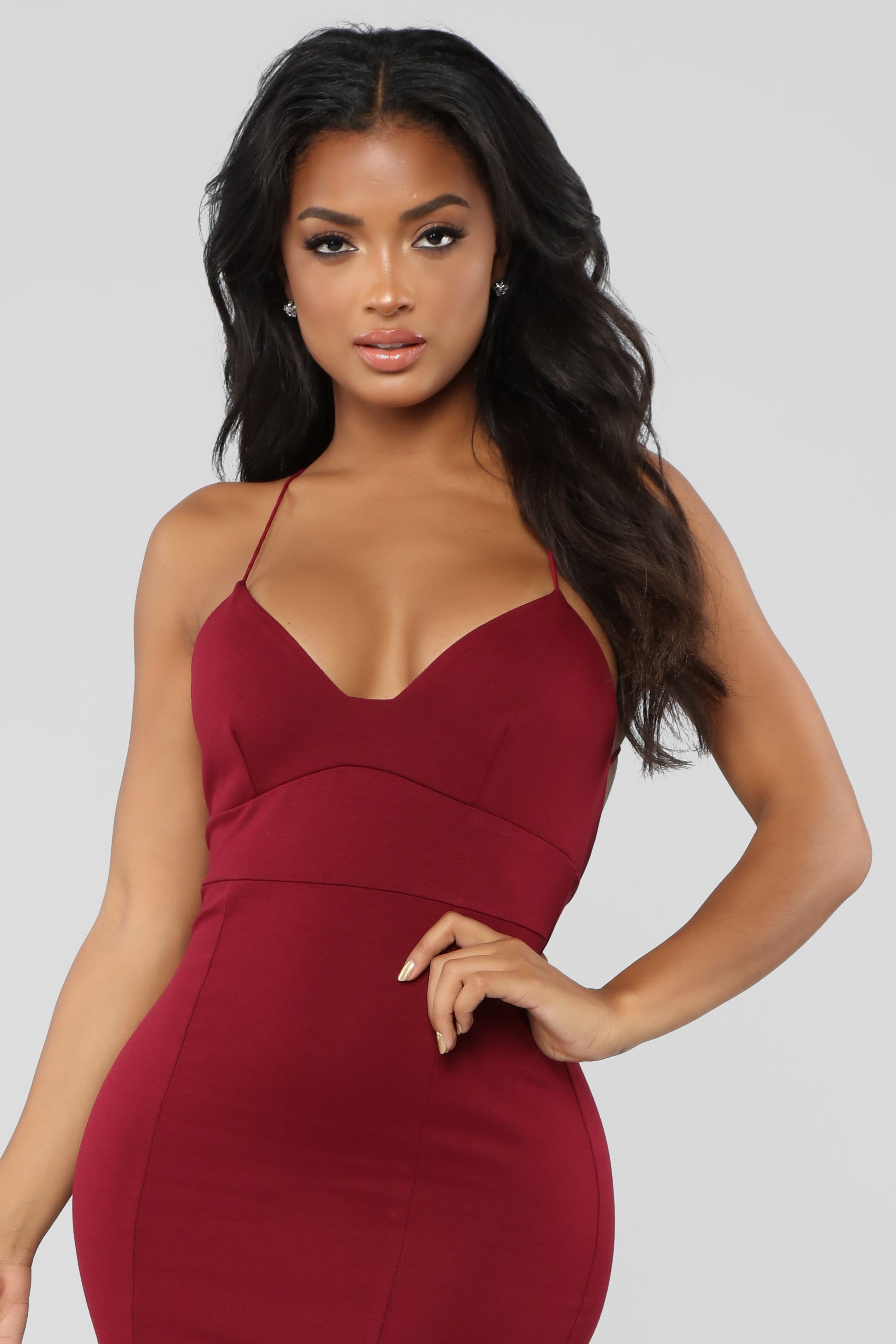 Jonelle Midi Dress - Burgundy sold by Fashion Nova product image thumbnail 2