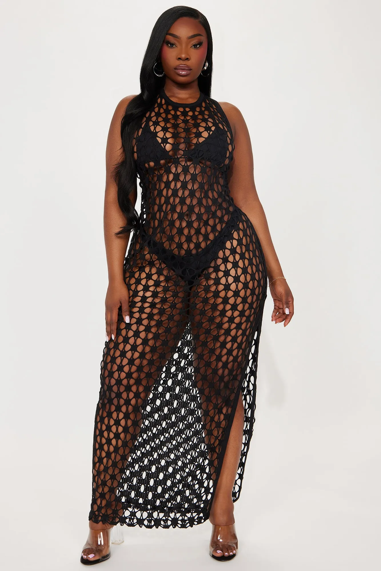 Summer Kiss Cover Up Maxi Dress - Black sold by Fashion Nova product image thumbnail 4