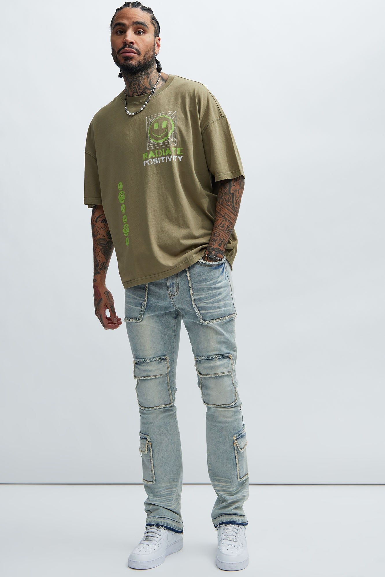 Radiant Positivity Oversize Short Sleeve Tee - Olive sold by Fashion Nova product image thumbnail 2