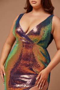 Aminah Sequin Maxi Dress - Bronze sold by Fashion Nova