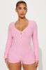 Girl Mama Long Sleeve PJ Romper Onesie - Pink sold by Fashion Nova