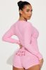 Girl Mama Long Sleeve PJ Romper Onesie - Pink sold by Fashion Nova