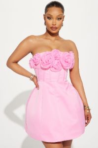 Bliss Corset Mini Dress - Pink sold by Fashion Nova