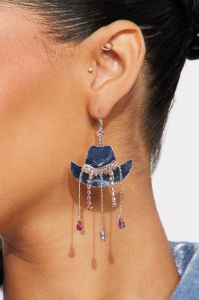 New Cow Girl Earrings  - Silver sold by Fashion Nova