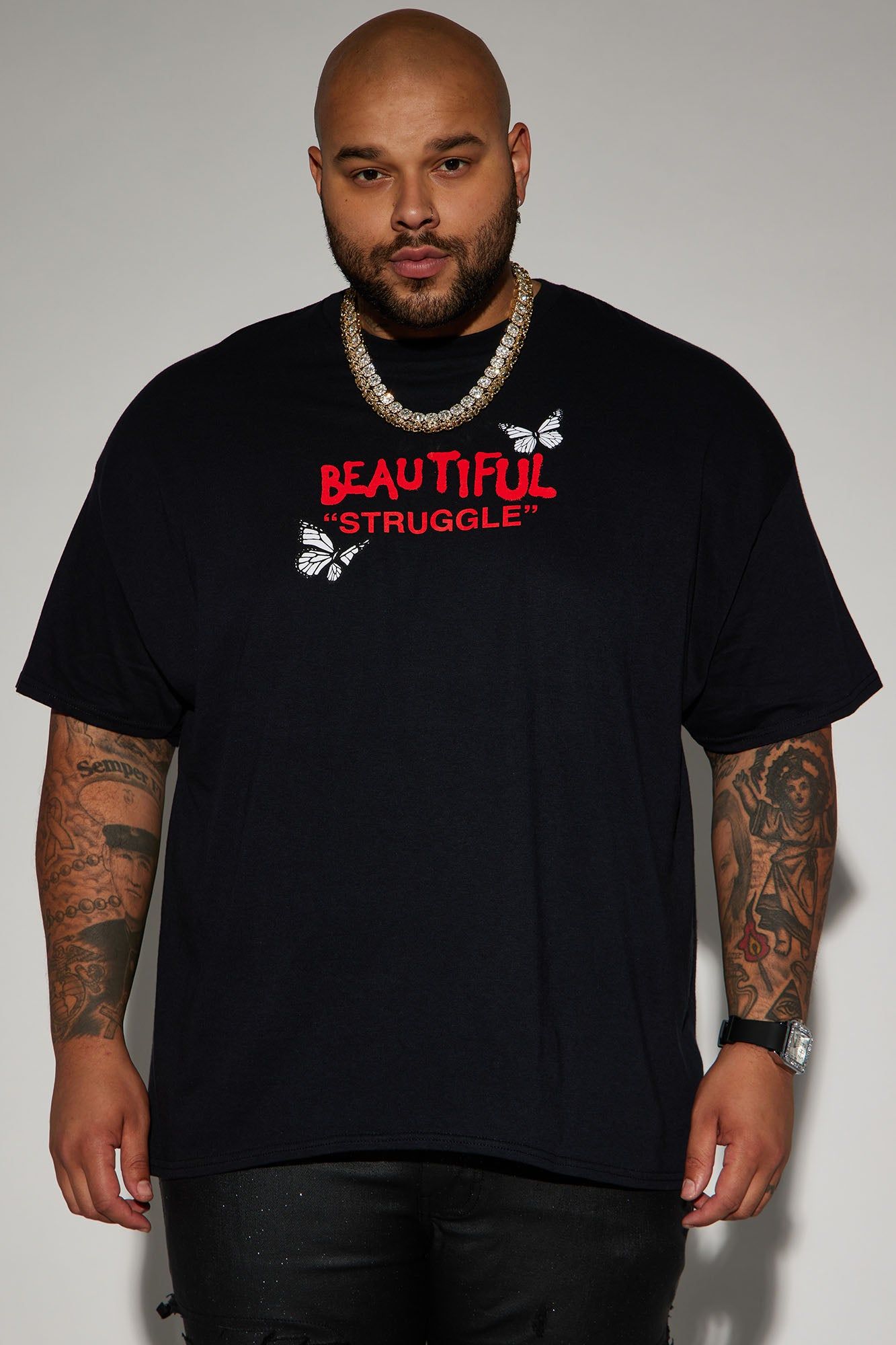 Beautiful Struggle Short Sleeve Tee - Black sold by Fashion Nova product image thumbnail 2