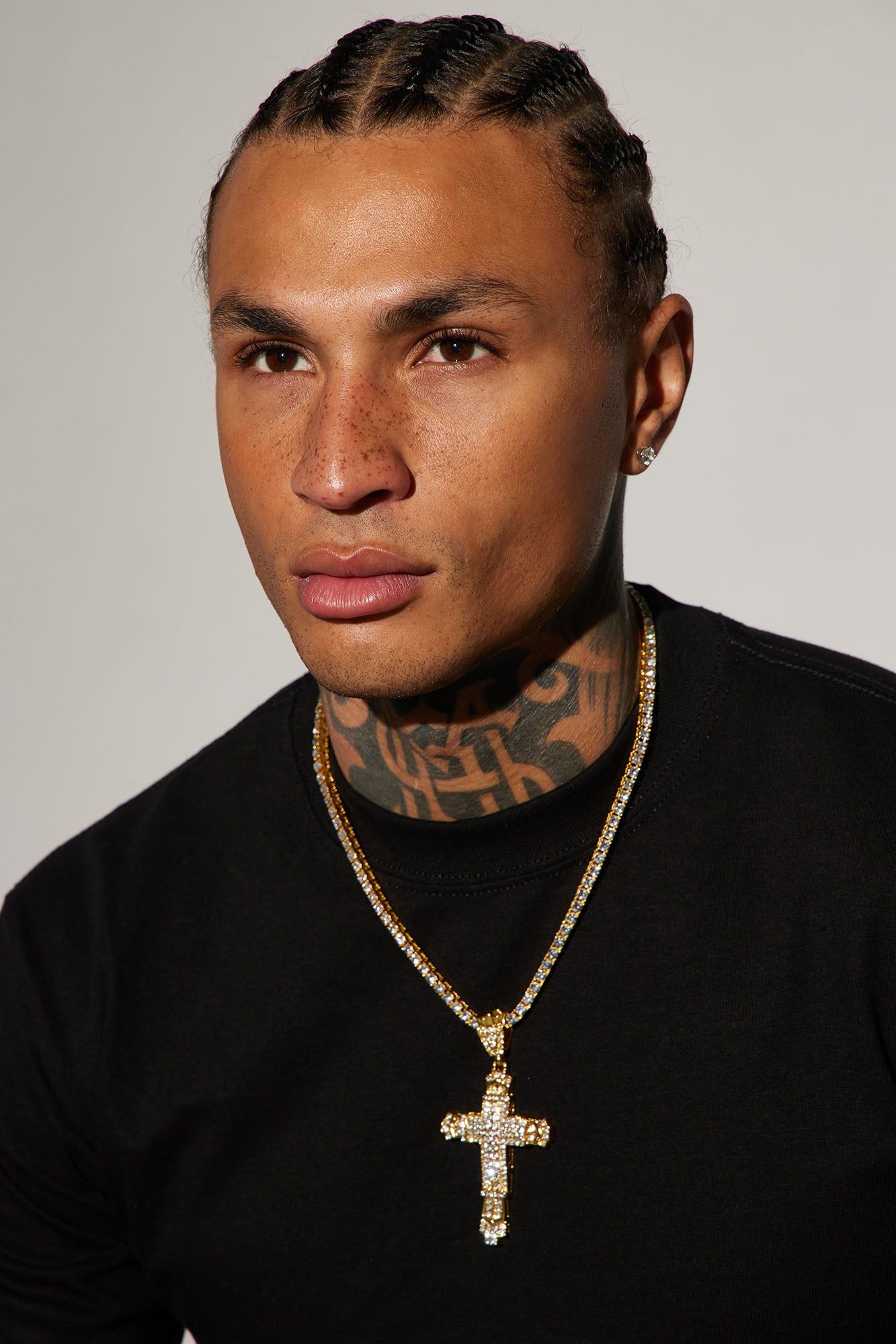 Big Holy Cross Tennis Chain Necklace - Gold sold by Fashion Nova product image thumbnail 2