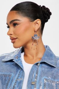 New Cow Girl Earrings  - Silver sold by Fashion Nova