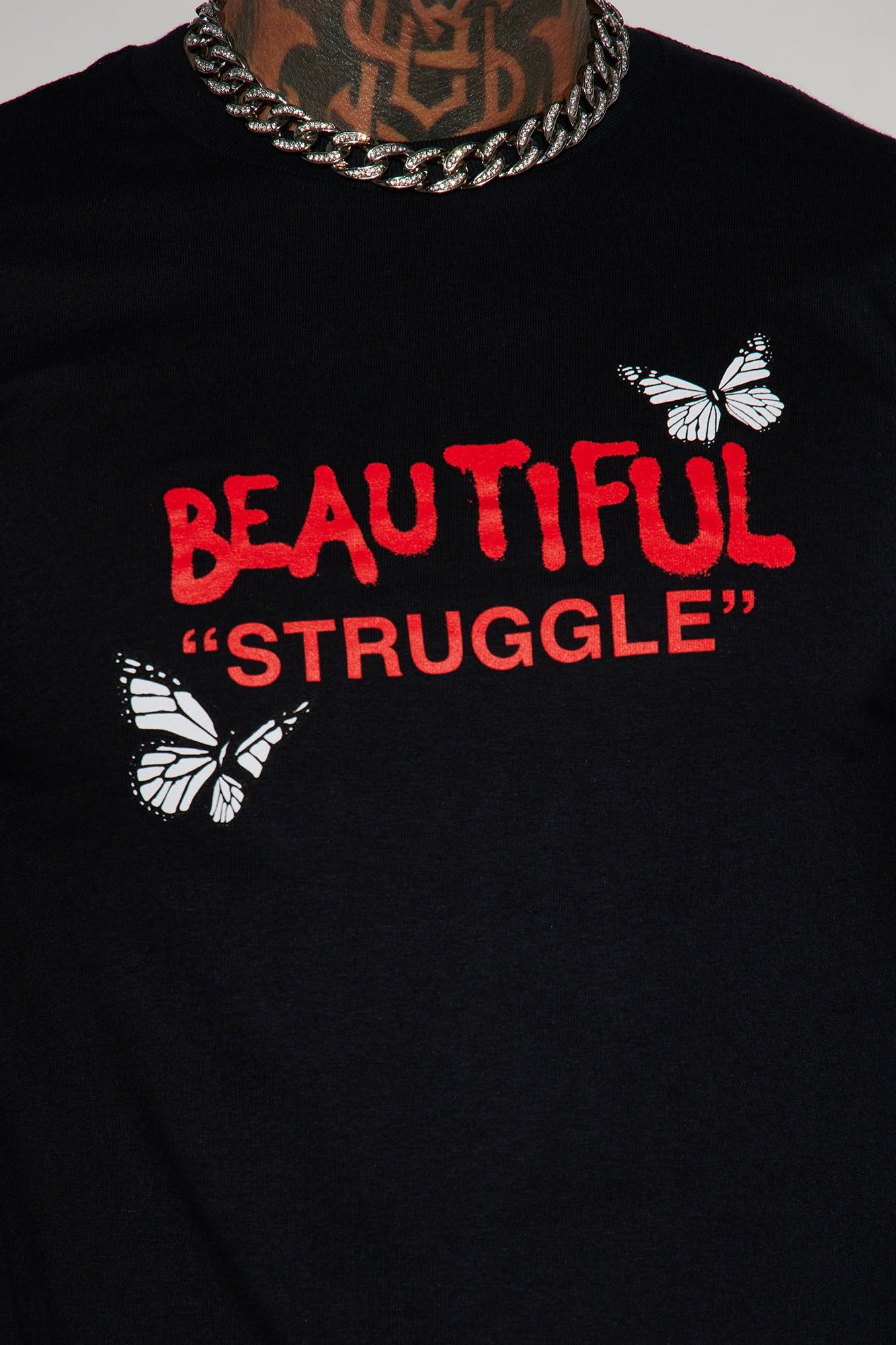 Beautiful Struggle Short Sleeve Tee - Black sold by Fashion Nova product image thumbnail 4