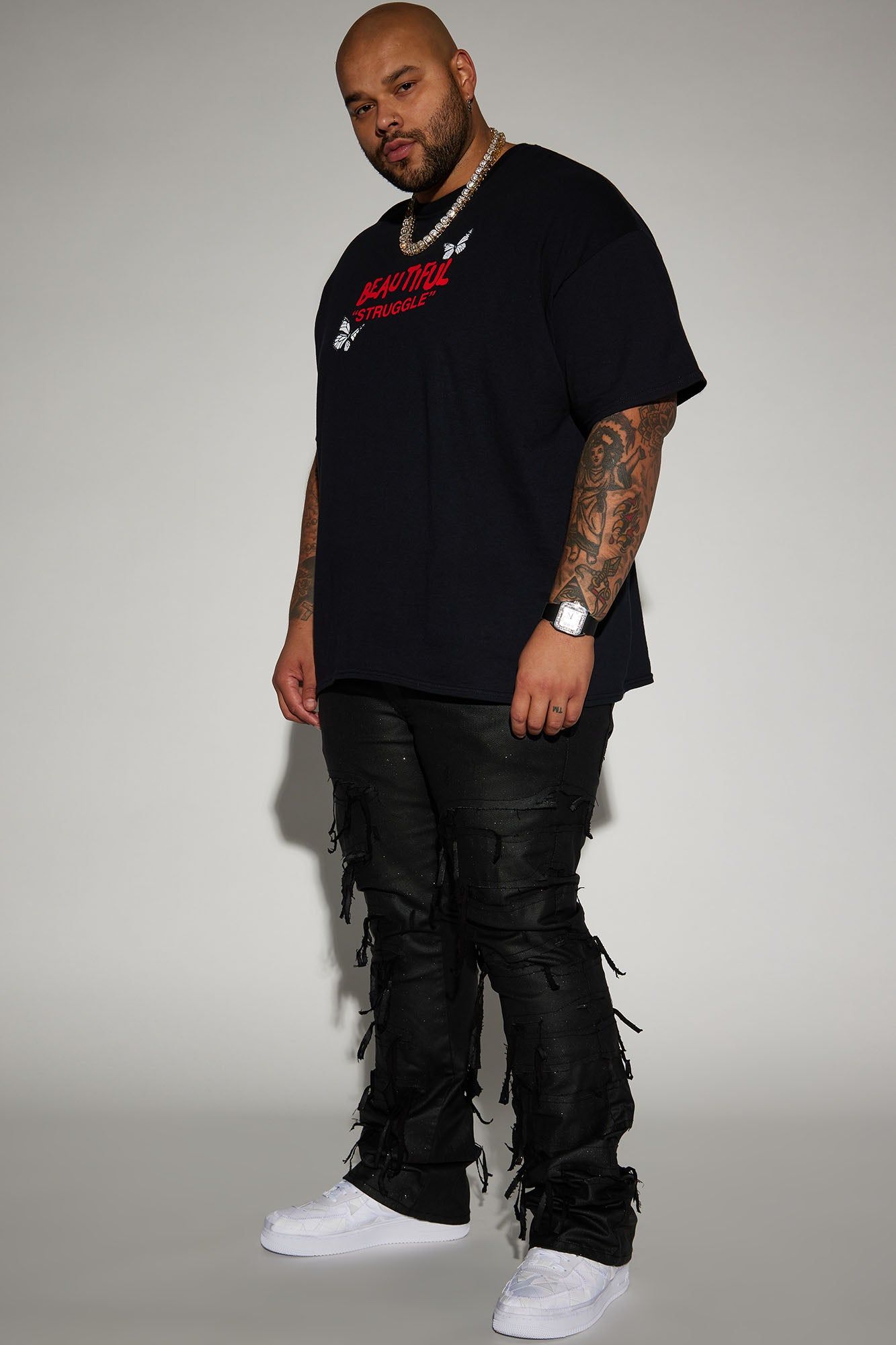 Beautiful Struggle Short Sleeve Tee - Black sold by Fashion Nova product image thumbnail 7