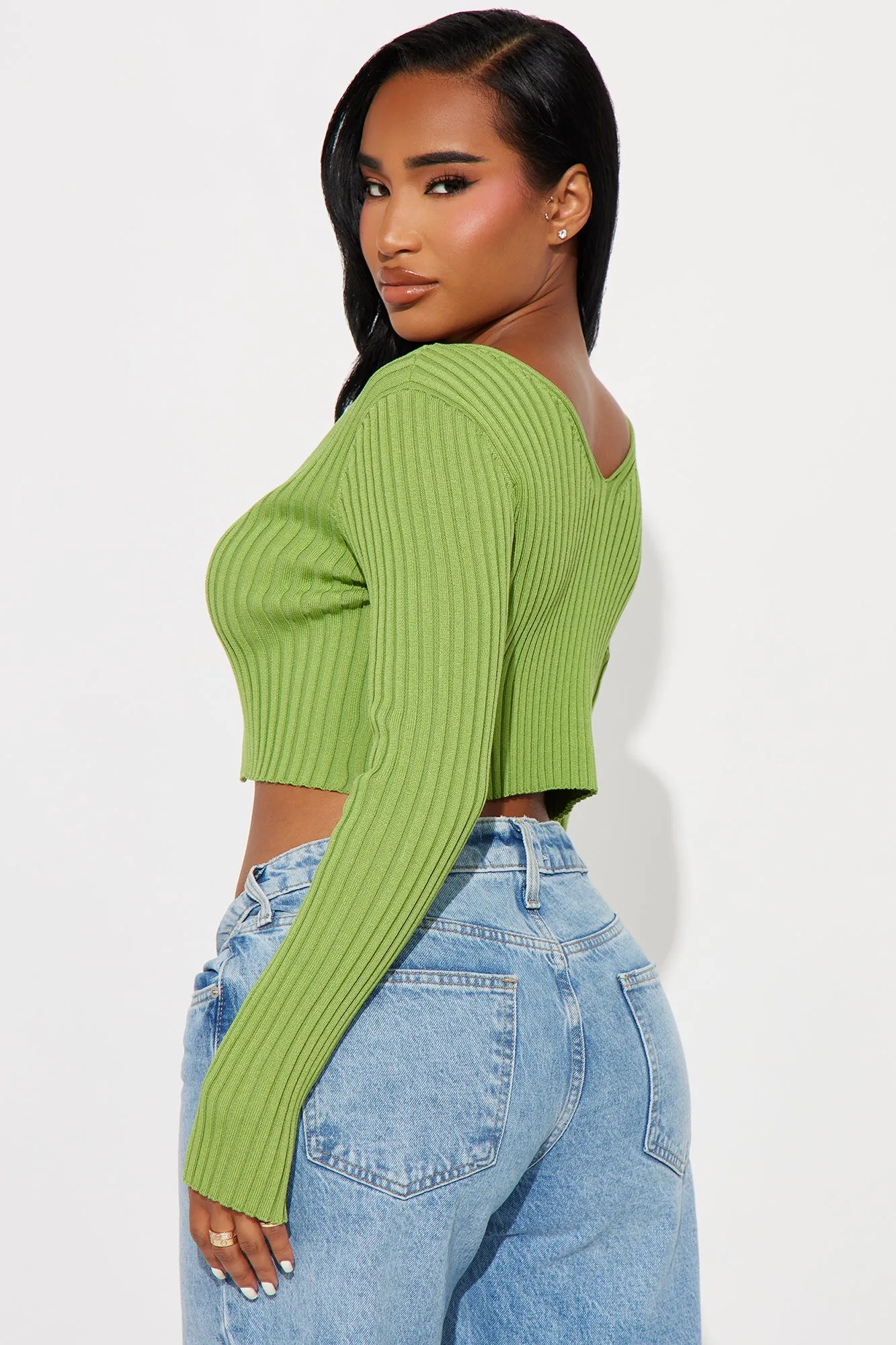 In The Night Sweater - Lime sold by Fashion Nova product image thumbnail 4