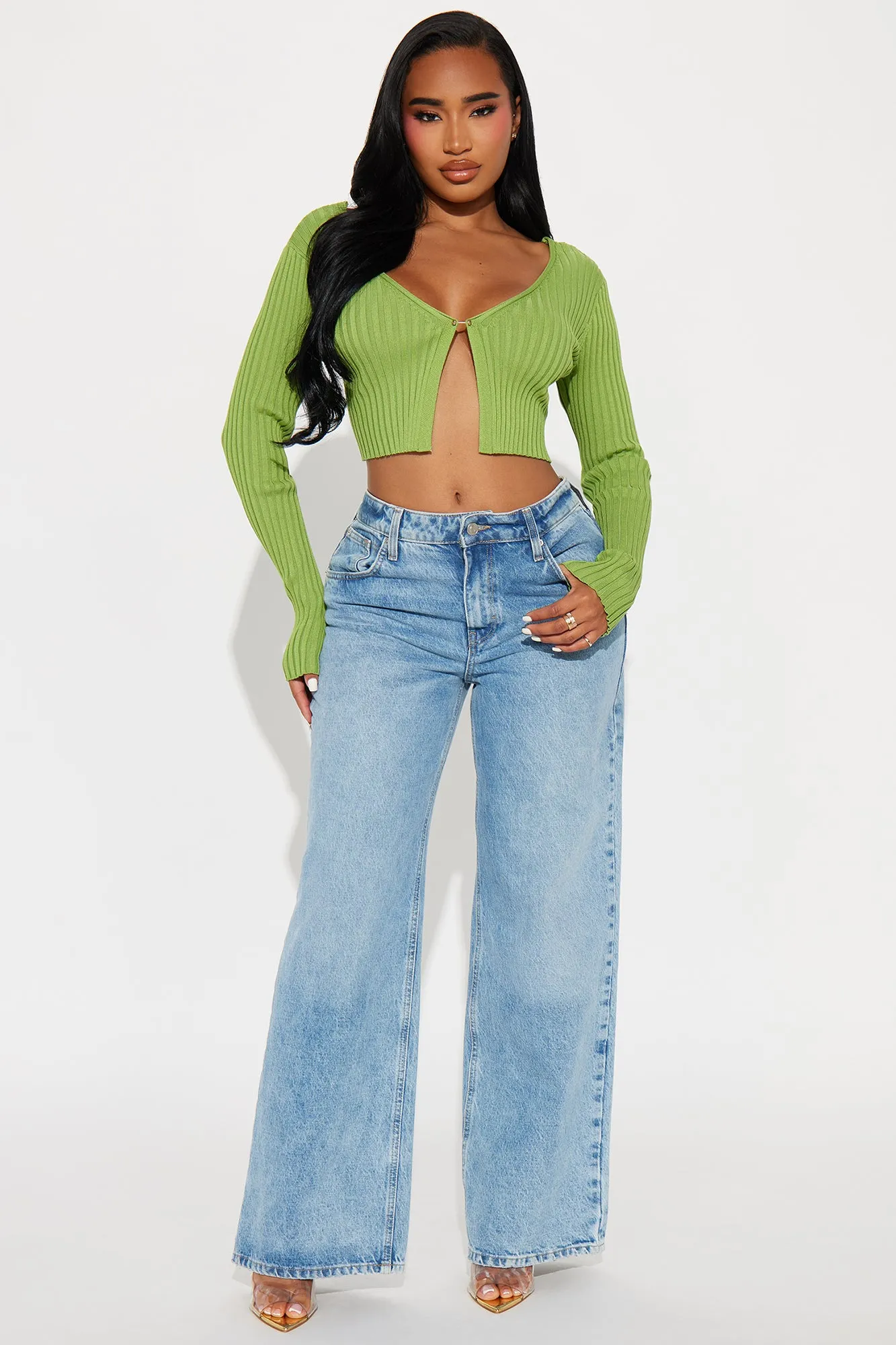 In The Night Sweater - Lime sold by Fashion Nova product image thumbnail 2