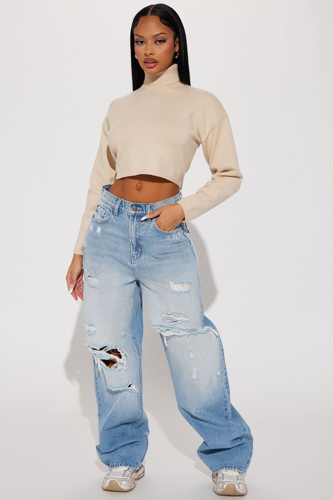 Lolani Turtleneck Sweater - Taupe sold by Fashion Nova product image thumbnail 2