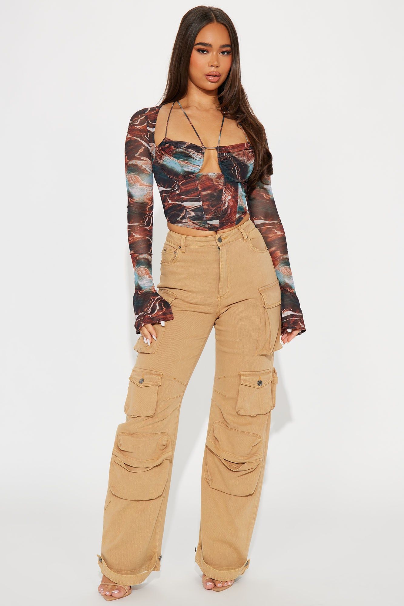 Melina Mesh Corset Top - Multi Color sold by Fashion Nova product image thumbnail 2