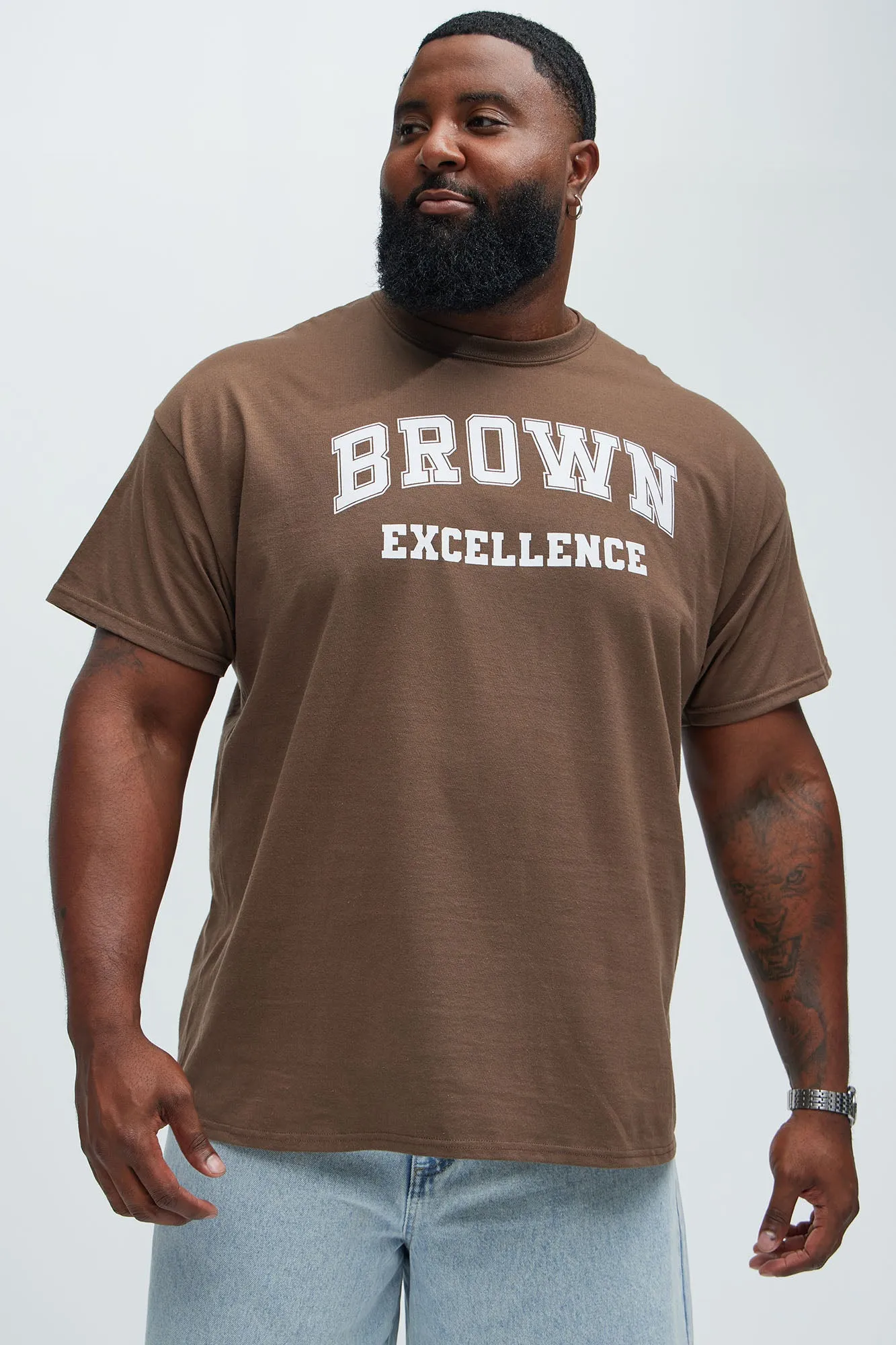 Brown Excellence Short Sleeve Tee - Brown sold by Fashion Nova product image thumbnail 4