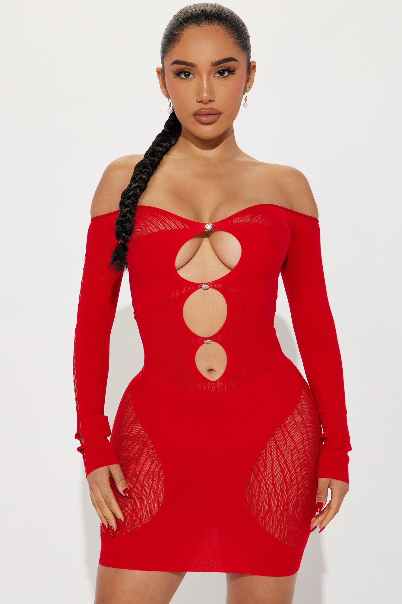Alexis Seamless Mini Dress - Red sold by Fashion Nova