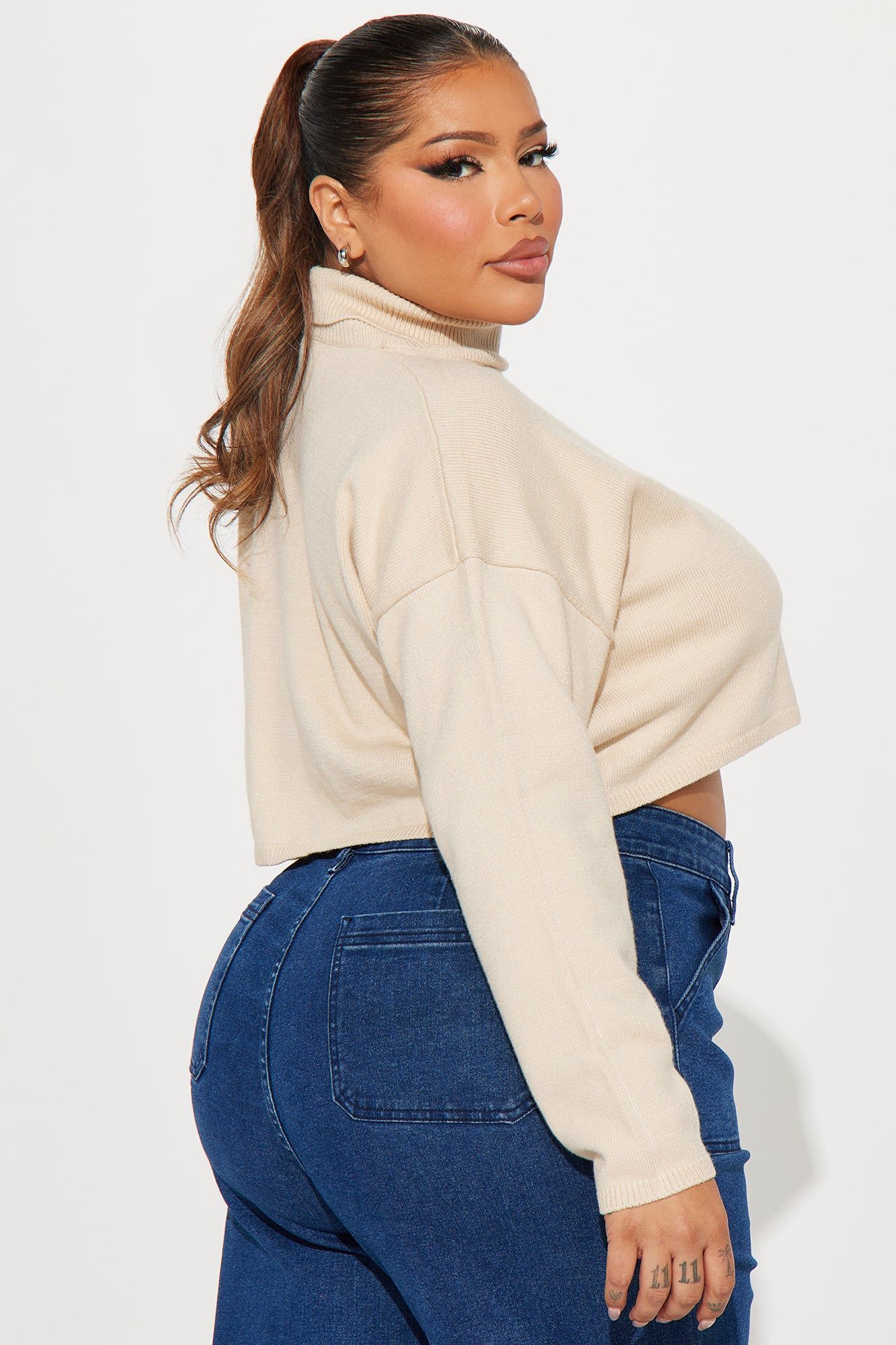 Lolani Turtleneck Sweater - Taupe sold by Fashion Nova product image thumbnail 6