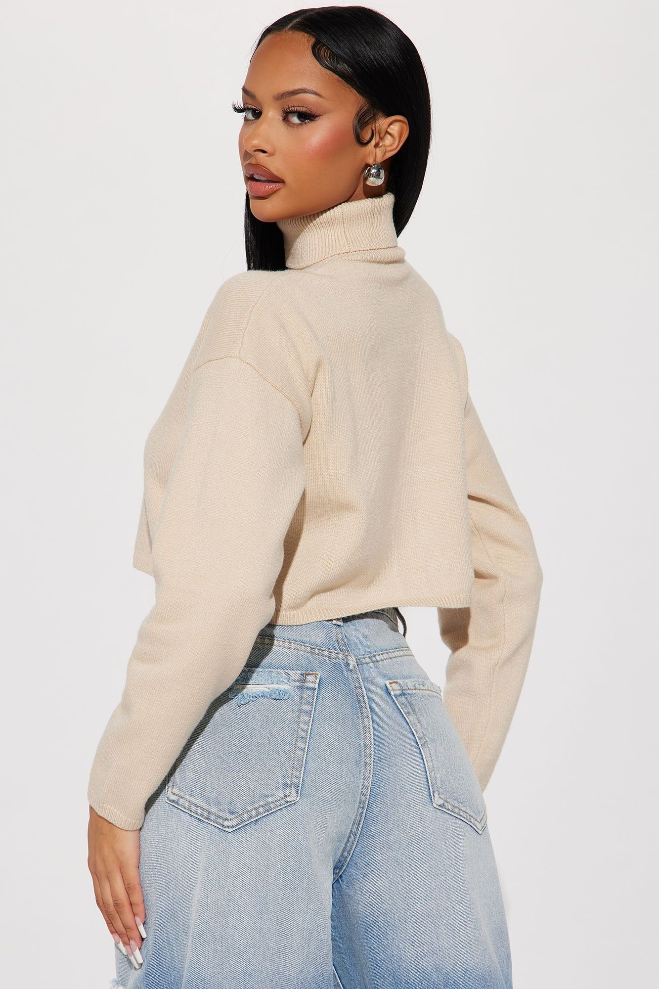 Lolani Turtleneck Sweater - Taupe sold by Fashion Nova product image thumbnail 3