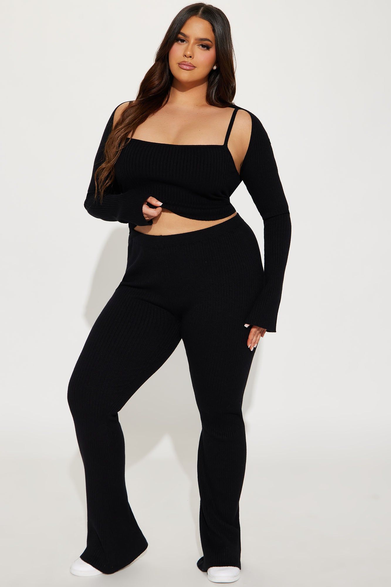 Justine 3 Piece Sweater Pant Set - Black sold by Fashion Nova product image thumbnail 4