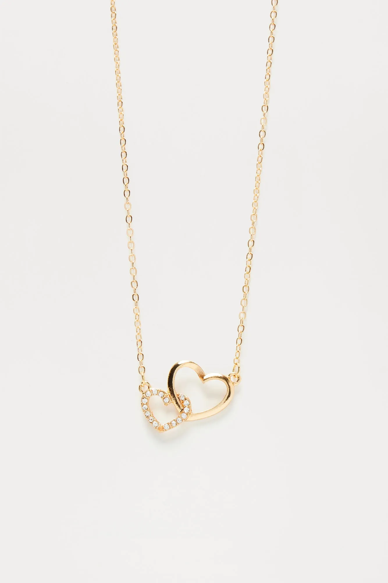 Ari Hearts Necklace - Gold sold by Fashion Nova