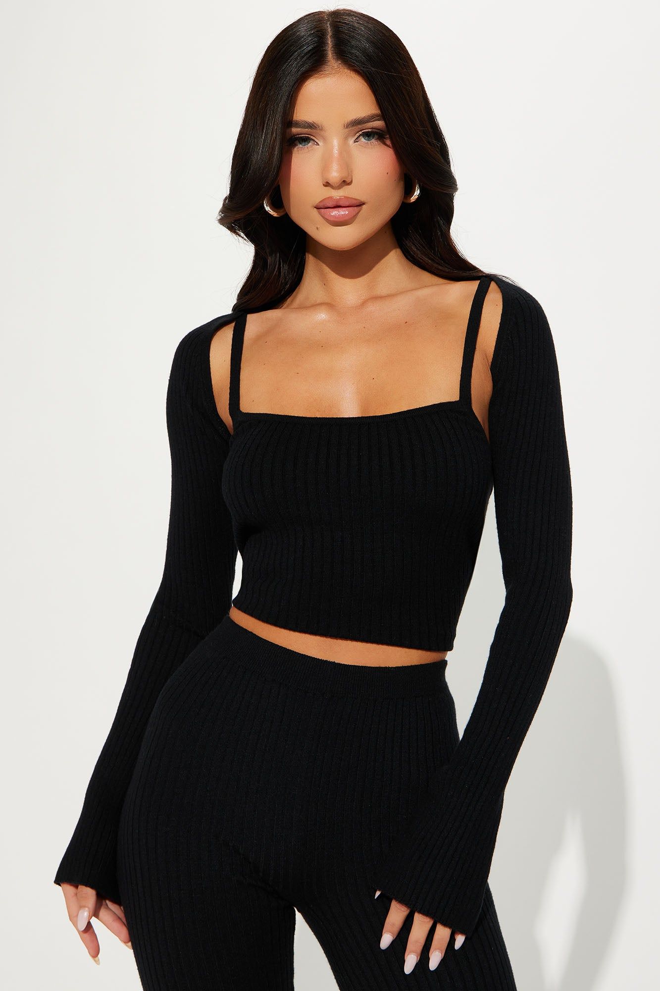 Justine 3 Piece Sweater Pant Set - Black sold by Fashion Nova product image thumbnail 2