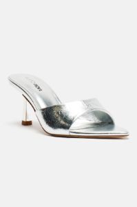 Only Have Eyes For You Heeled Mules - Silver sold by Fashion Nova