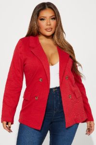 The Carmen Blazer - Red sold by Fashion Nova