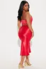 Kristin Satin Skirt Set - Red sold by Fashion Nova