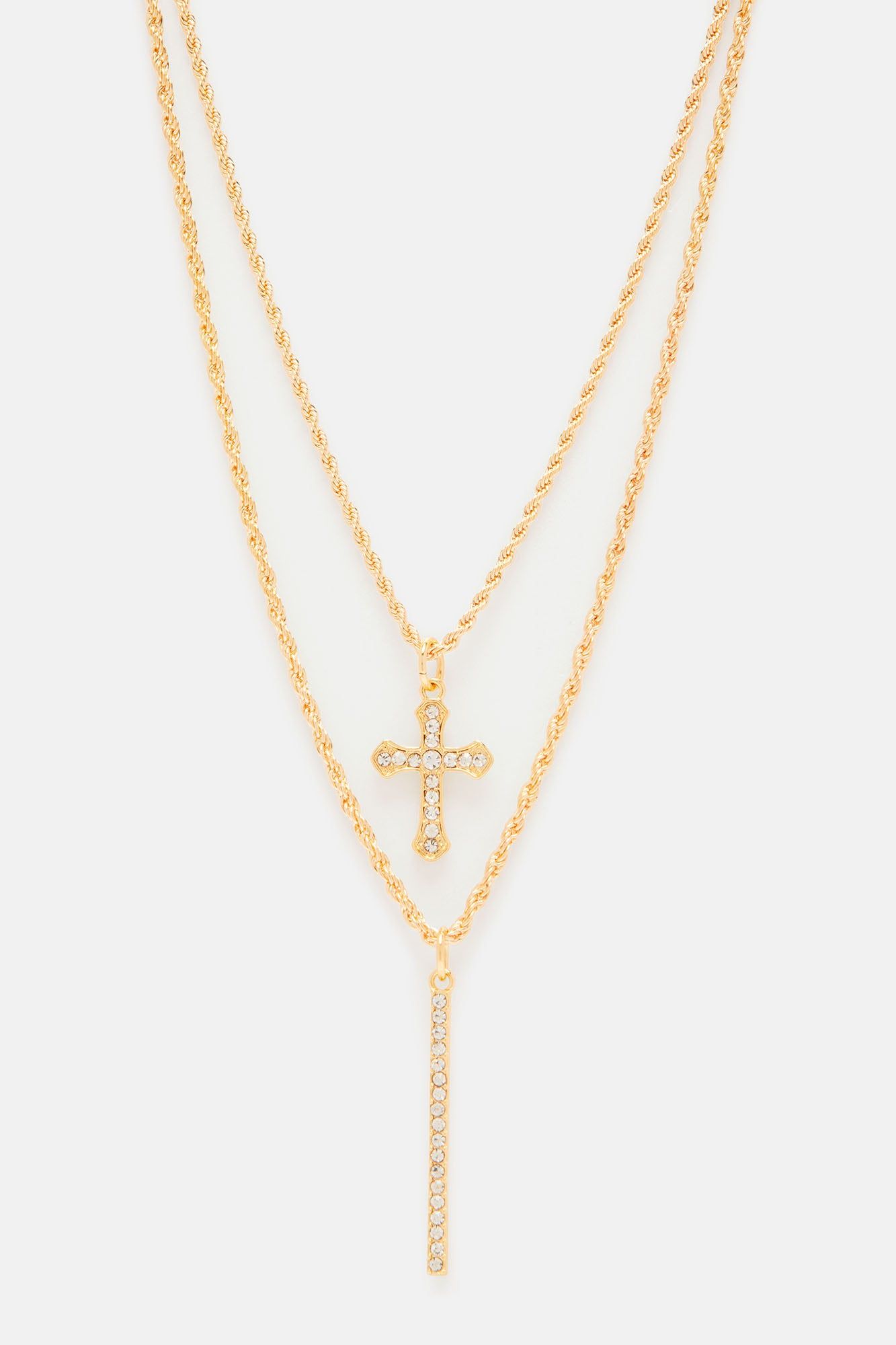 Cross By Me Necklace Set - Gold sold by Fashion Nova
