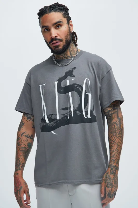King Vicious Short Sleeve Tee - Charcoal sold by Fashion Nova