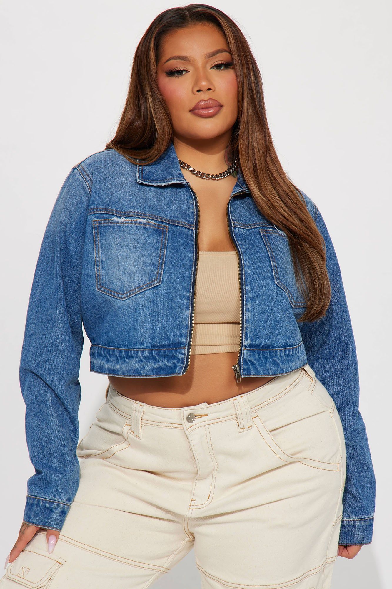 Out Of Town Denim Jacket - Medium Wash sold by Fashion Nova product image thumbnail 4