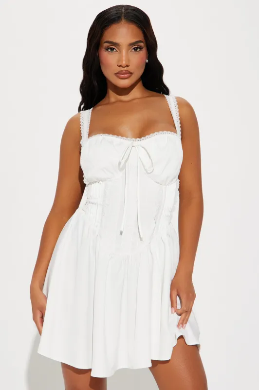 Summer Romance Mini Dress - White sold by Fashion Nova