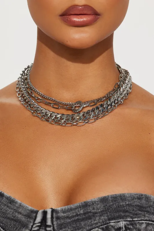 Ahead Of The Game Necklace - Silver sold by Fashion Nova