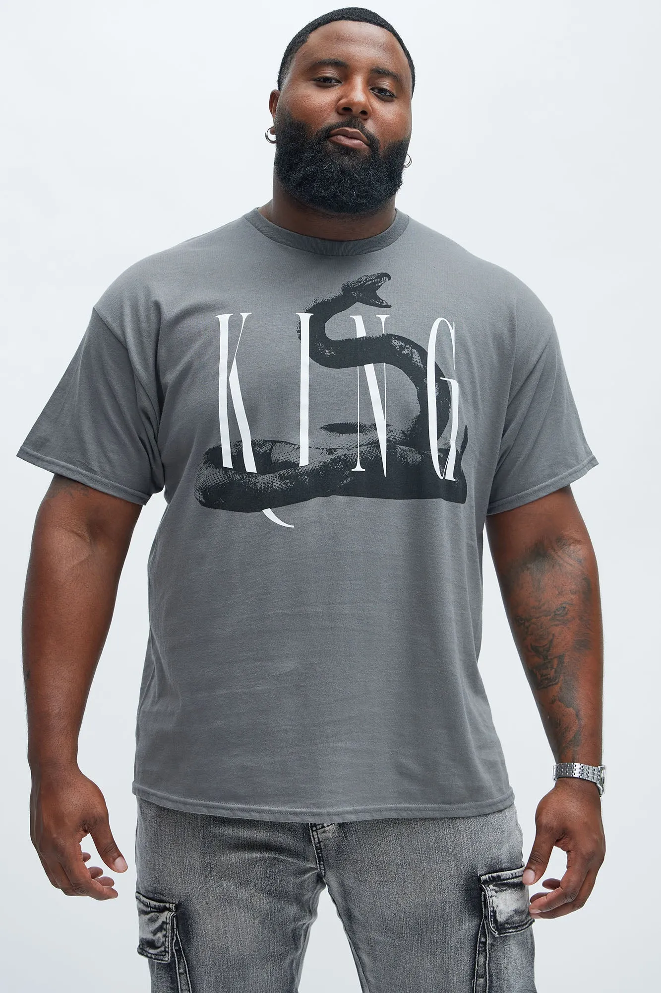 King Vicious Short Sleeve Tee - Charcoal sold by Fashion Nova product image thumbnail 4