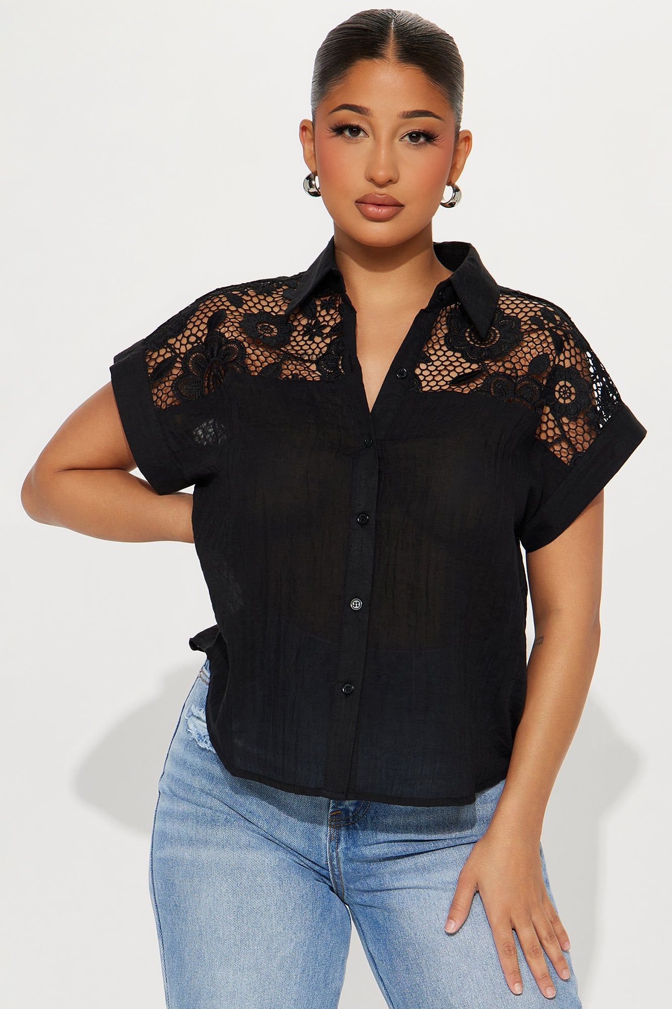 Pass It On Shirt - Black sold by Fashion Nova