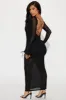 Most Wanted Mesh Maxi Dress - Black sold by Fashion Nova