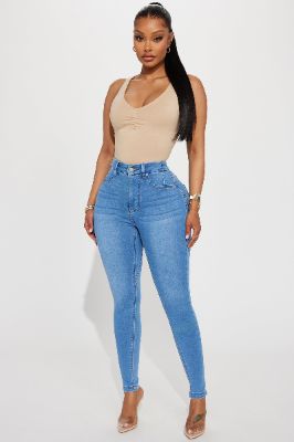 Can't Deny You Sculpting Skinny Jeans - Light Wash sold by Fashion Nova