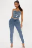 Buckle Bunny Denim Corset Top - Medium Wash sold by Fashion Nova