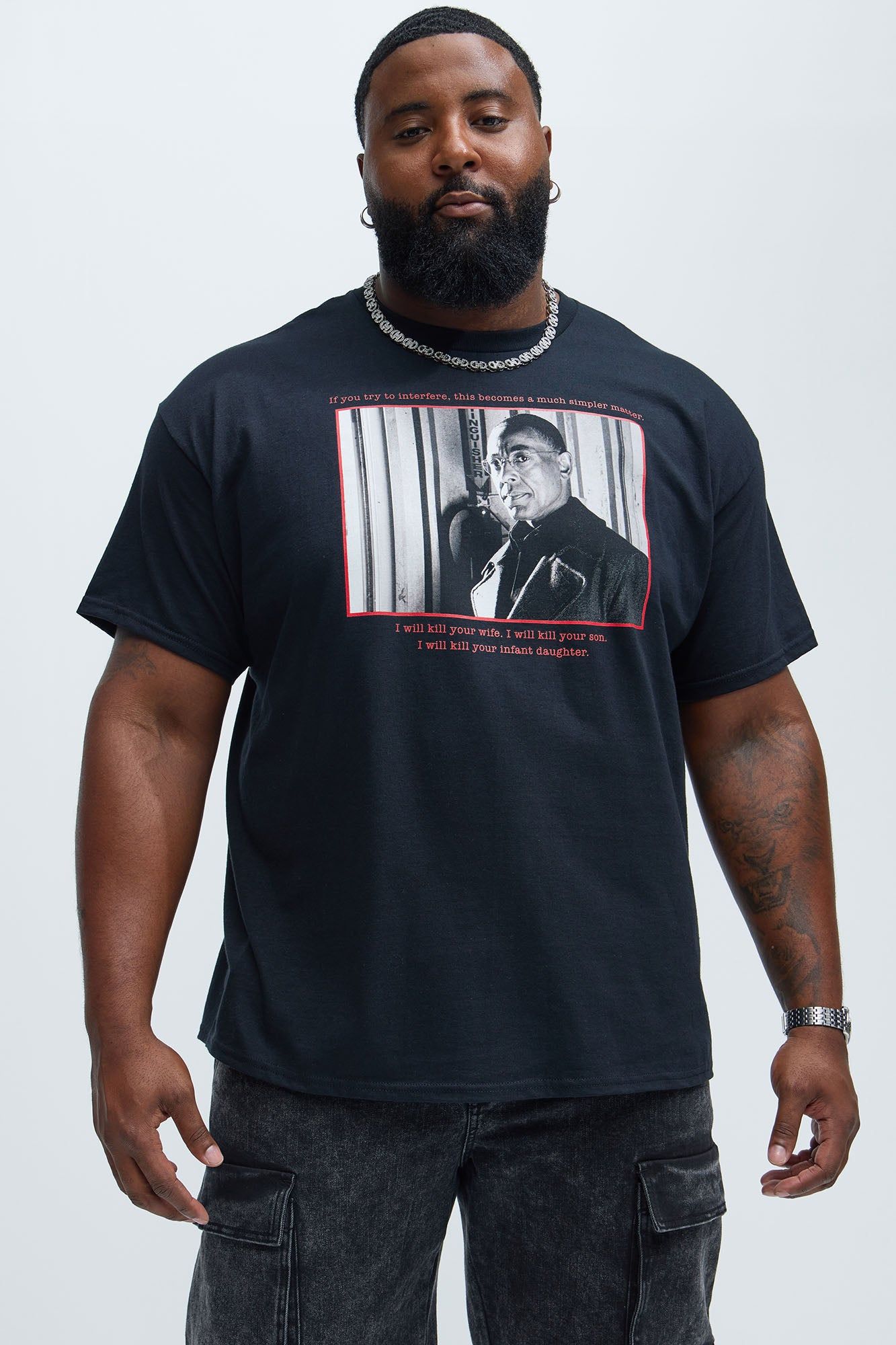 Breaking Bad Gus Short Sleeve Tee - Black sold by Fashion Nova product image thumbnail 4