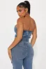 Buckle Bunny Denim Corset Top - Medium Wash sold by Fashion Nova
