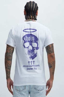 Holy Skull Short Sleeve Tee - White sold by Fashion Nova