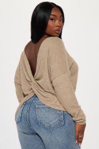 Simply Effortless Top - Mocha sold by Fashion Nova