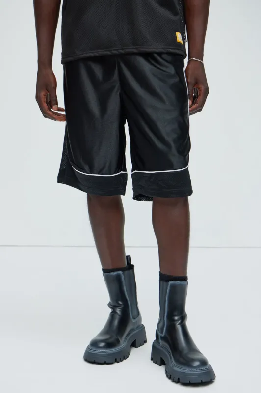 Game Time Mesh Shorts - Black sold by Fashion Nova