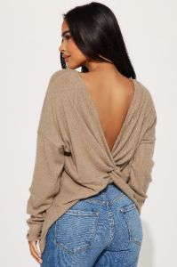 Simply Effortless Top - Mocha sold by Fashion Nova