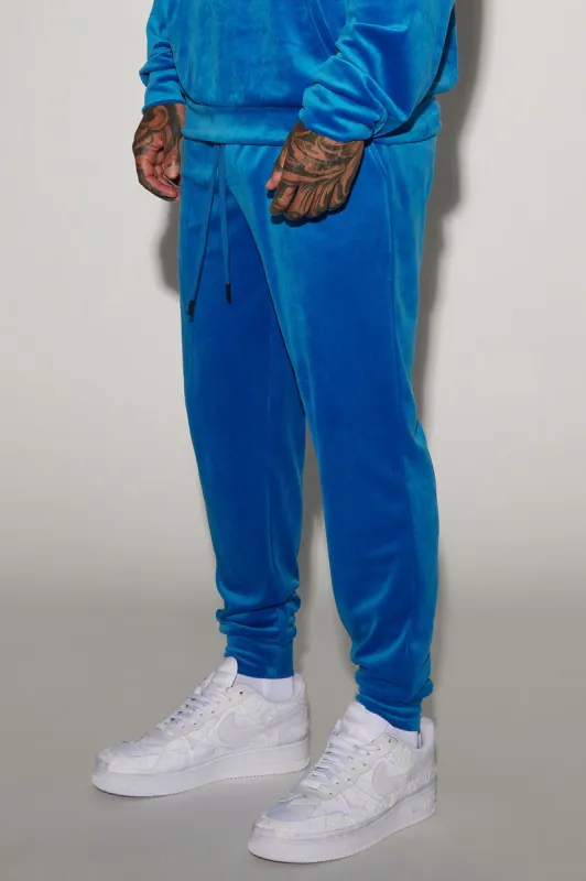 Mason Velour Jogger - Blue sold by Fashion Nova